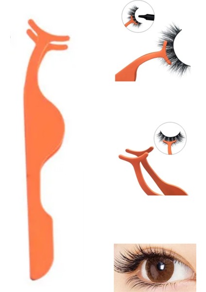 Ipek Takma Kirpik Seti ve Kirpik Cımbızı, Turuncu, Şık ve Kullanışlı XS608 modelleri