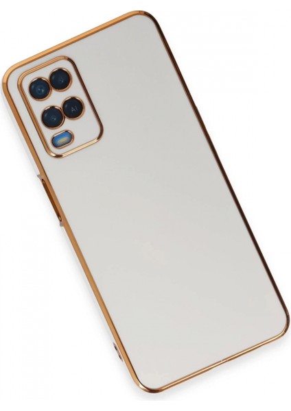 Oppo A54 4g Kılıf Volet Silikon - Beyaz modelleri