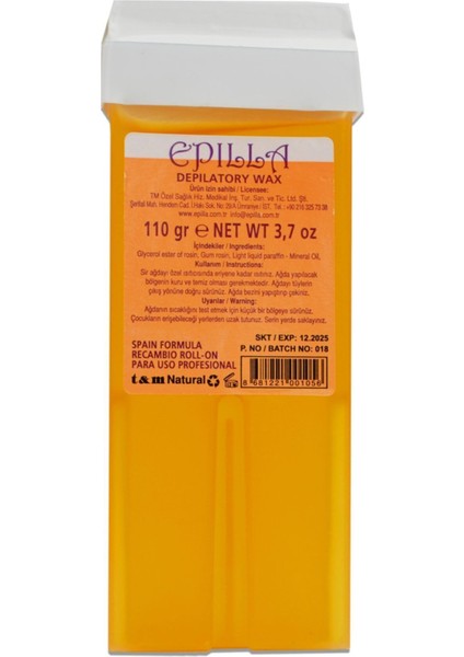 Doğal Sir Ağda Kartuşu, 1 Adet, Pürüzsüz ve Rahat Kullanım Sağlar