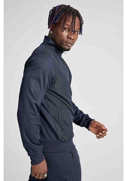 Basıc Lacivert Slim Fit Erkek Eşofman