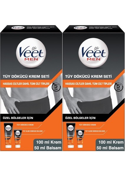 Tüy Dökücü Krem Seti 100 ml + 50 Ml, 2'li Paket, Etkili ve Nazik Bakım Seti