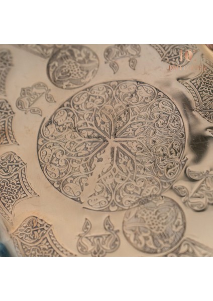 Dmt Gaziantep Bakır 34,5 cm Osmanlı El Işi Sunum Tepsi Kına Tepsisi 34.5CMX21.5CM indirimleri
