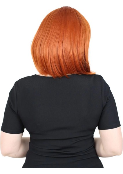 Küt Kahküllü Fiber Sentetik Peruk - Bakır fiyatları