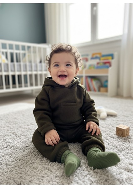 Bebek Çocuk Polar Kapişonlu Takım Kreş Alt Üst fiyatları