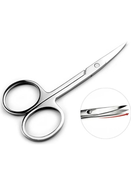 Paslanmaz Çelik Kaş ve Burun Kılı Kesme Makası Takımı fırsatları