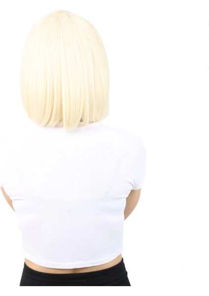 Küt Kahküllü Fiber Sentetik Peruk - Açık Platin fırsatları