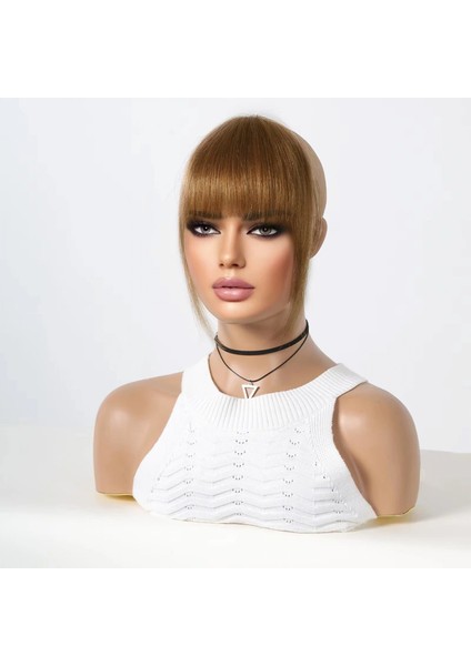 Yoğun Gerçek Saç Perçem - Kumral modelleri