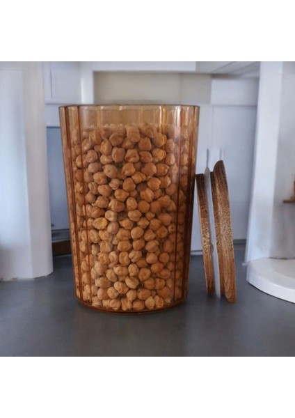 Küçük Boy Ahşap Kapaklı Plastik Saklamakabı