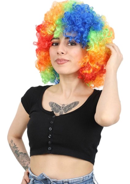 Animasyon Parti ve Palyaço Peruğu - Renkli fiyatları