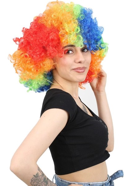 Animasyon Parti ve Palyaço Peruğu - Renkli modelleri