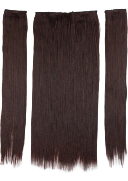 Fiber Sentetik Düz Yarım Ay + 2 Yan Çıt Çıt - Koyu Kahve fiyatları