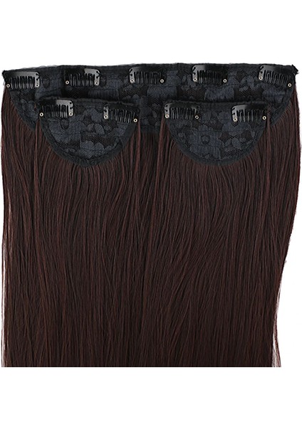 Fiber Sentetik Düz Yarım Ay + 2 Yan Çıt Çıt - Koyu Kahve modelleri