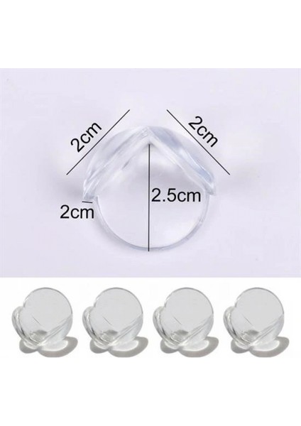 Bebek Çocuk Yumuşak ve Esnek Dairesel Şeffaf Yapışkanlı Güvenlik Köşe Koruyucu (4 Adet) fırsatları