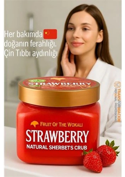 Modacar Profesyonel Çilek Doğal Peeling - Tüm Vücut Scrub 600 ml