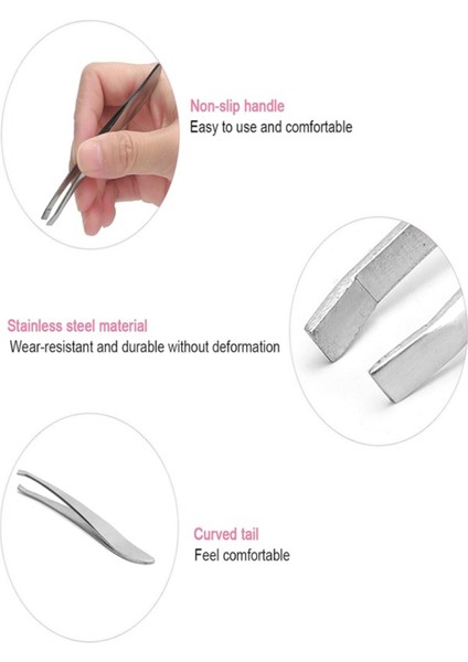 Lazerli Kavisli Ince Çelik Cımbız, Tüy ve Kıl Alma Için Ideal, Dayanıklı ve Hassas Kullanım indirimleri