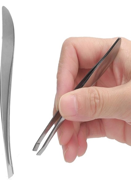 Lazerli Kavisli Ince Çelik Cımbız, Tüy ve Kıl Alma Için Ideal, Dayanıklı ve Hassas Kullanım