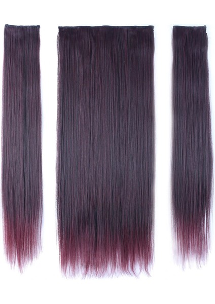 Fiber Sentetik Düz Yarım Ay + 2 Yan Çıt Çıt - Koyu Kızıl fiyatları