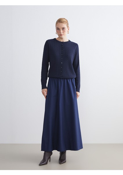 Yeni Sezon Bisiklet Yaka Kendinden Desenli Kadın Triko Hırka fiyatları