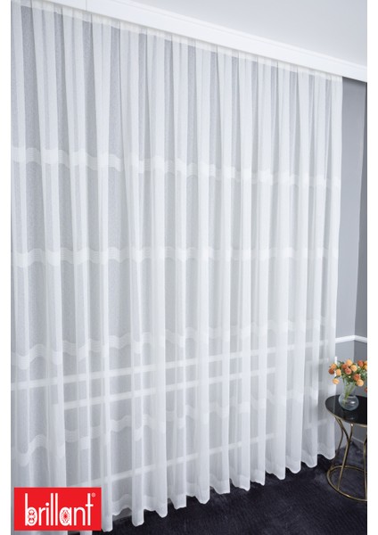 Keten Viktoria 1/3 Sık Pileli Ütü Istemez Kırışmaz Yeni Sezon Salon Oda Tül Perdesi