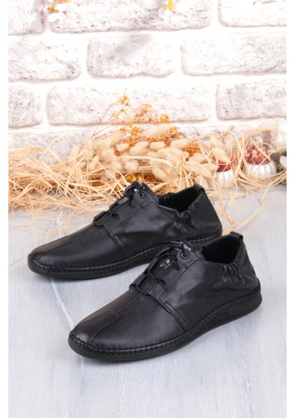 42613 Lastikli Comfort Rahat Esnek Hakiki Deri Erkek Ayakkabı modelleri