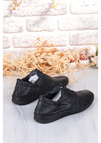 42613 Lastikli Comfort Rahat Esnek Hakiki Deri Erkek Ayakkabı fırsatları