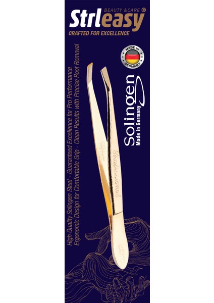 Altın Kaplamalı Ince Uç Çelik Cımbız, Hassas ve Şık Kullanım Sağlar