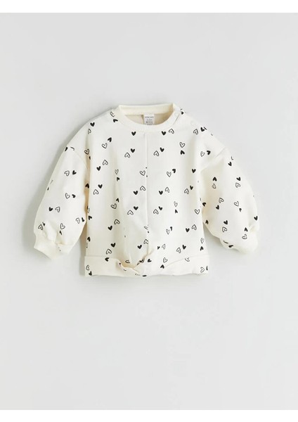 Bisiklet Yaka Kız Bebek Sweatshirt ve Tayt 2'li (W5) fiyatları