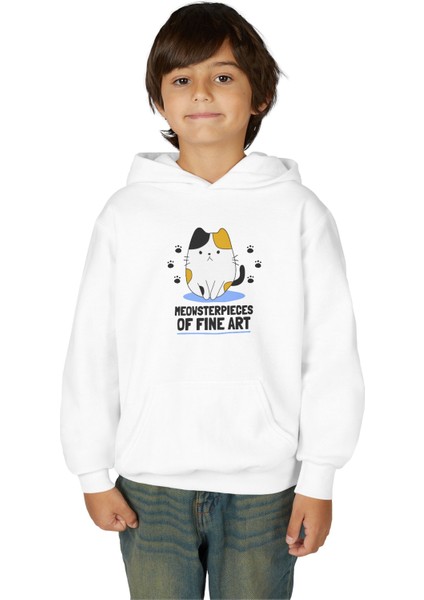 Meowsterpieces Of Fine Art – Sanat Kedileri Çocuk Hoodie