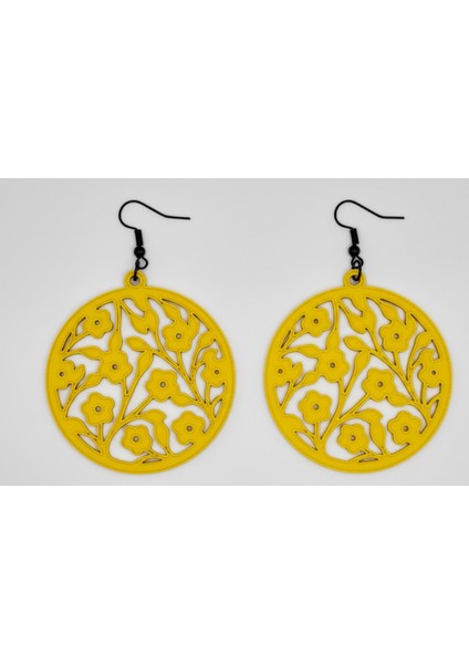 Büyük Halka Çiçek Küpe