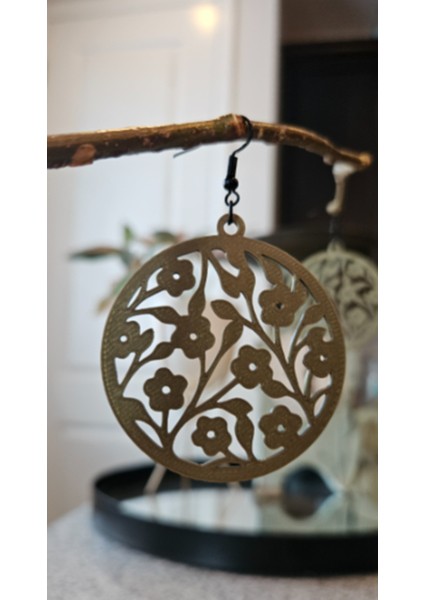 Büyük Halka Çiçek Küpe