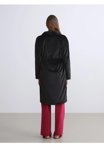 Kruvaze Yaka Pelüş Kadın Sabahlık (W5) fırsatları