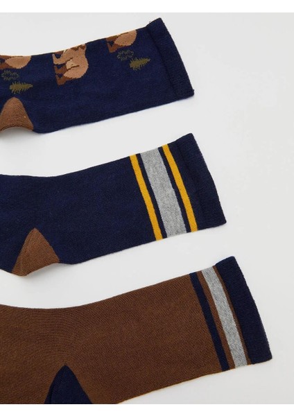 Desenli Erkek Çocuk Soket Çorap 5'li (W5) modelleri