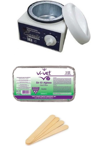 Doğal Ağda Seti, Azulen Kalıp Ağda ve Ağda Makinesi ile Pürüzsüz Cilt