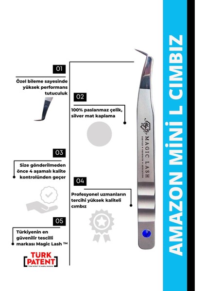 Mini L Mega Hacimli Ipek Kirpik Cımbızı, Güçlü ve Hafif, Doğal Görünüm indirimleri