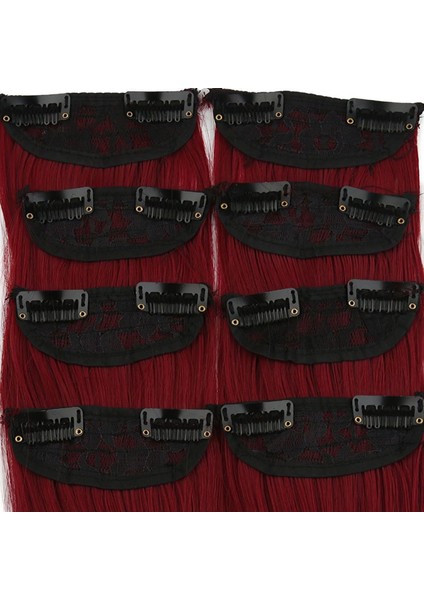 Fiber Sentetik Düz 8 Parça Çıt Çıt - Kızıl modelleri