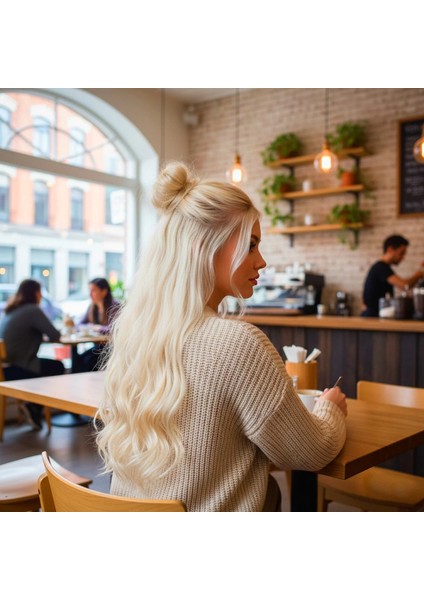 Fiber Sentetik Kabarık Dalgalı 8 Parça Çıt Çıt - Platin