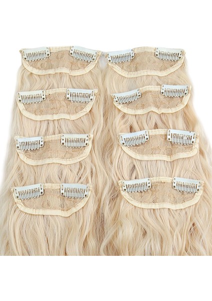 Fiber Sentetik Kabarık Dalgalı 8 Parça Çıt Çıt - Platin modelleri