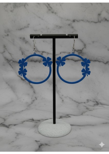 Çiçekli Halka Küpeler