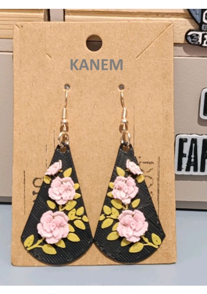 Çiçekli Gözyaşı Küpe