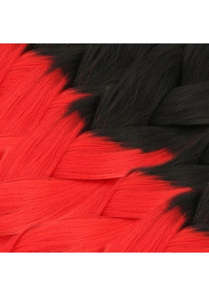 Afrika Örgülük Sentetik Ombreli Saç 100 Gr. - Siyah / Kırmızı fiyatları