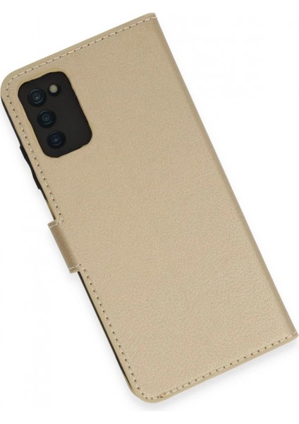 Samsung Galaxy A03S Kılıf Trend S Plus Kapaklı Kılıf - Gold fırsatları