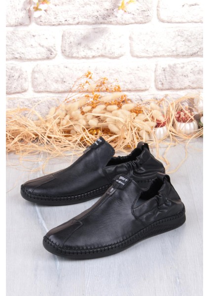 42612 Lastikli Comfort Rahat Esnek Hakiki Deri Erkek Ayakkabı modelleri
