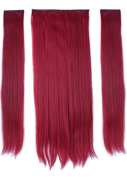 Fiber Sentetik Düz Yarım Ay + 2 Yan Çıt Çıt - Kızıl fiyatları