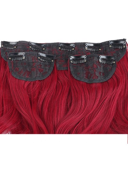 Fiber Sentetik Düz Yarım Ay + 2 Yan Çıt Çıt - Kızıl modelleri