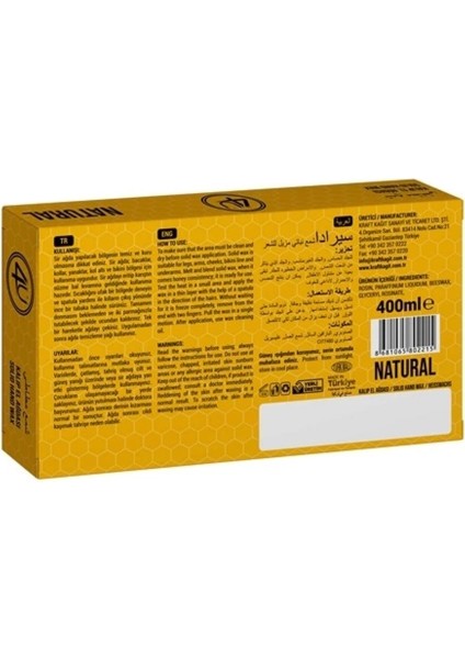 Doğal Sarı Bitkisel Kalıp Sir Ağda 400 ml fiyatları