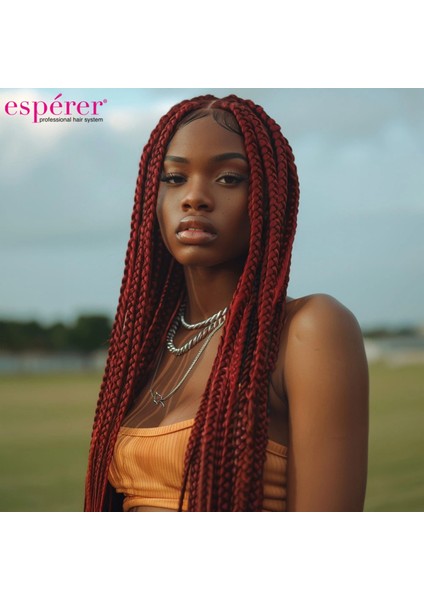 Sentetik Örgülük Saç Esperer 100 Gr. - Koyu Kızıl