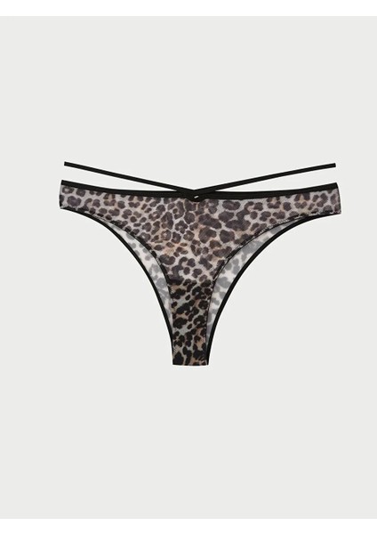 Leopar Desenli Fantezi Brazilian Külot (W5)