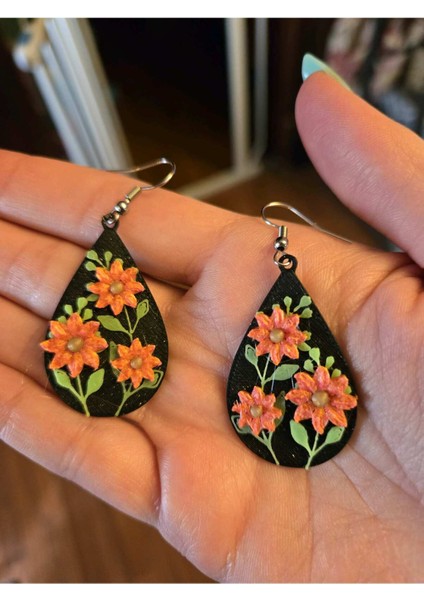 Çiçek Damla Küpeler