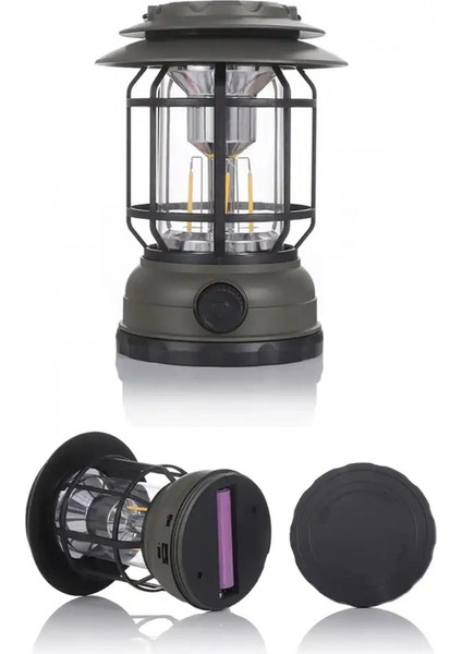 Usb Şarjlı Led Kamp Lambası - Bluetooth Müzik Çalar, El Feneri Ve Cep Telefonu Şarj Cihazı modelleri