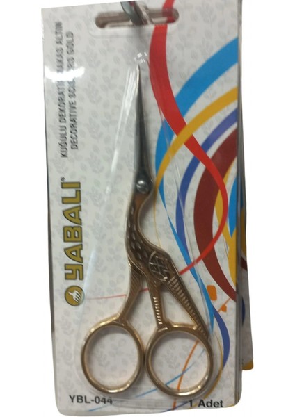 Nakış Makası Kuğulu Dekoratif Makas Altın YBL-044 Model 10